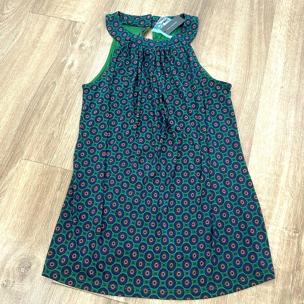 Outback Red Green & Navy Blue sleeveless top size S NWT
